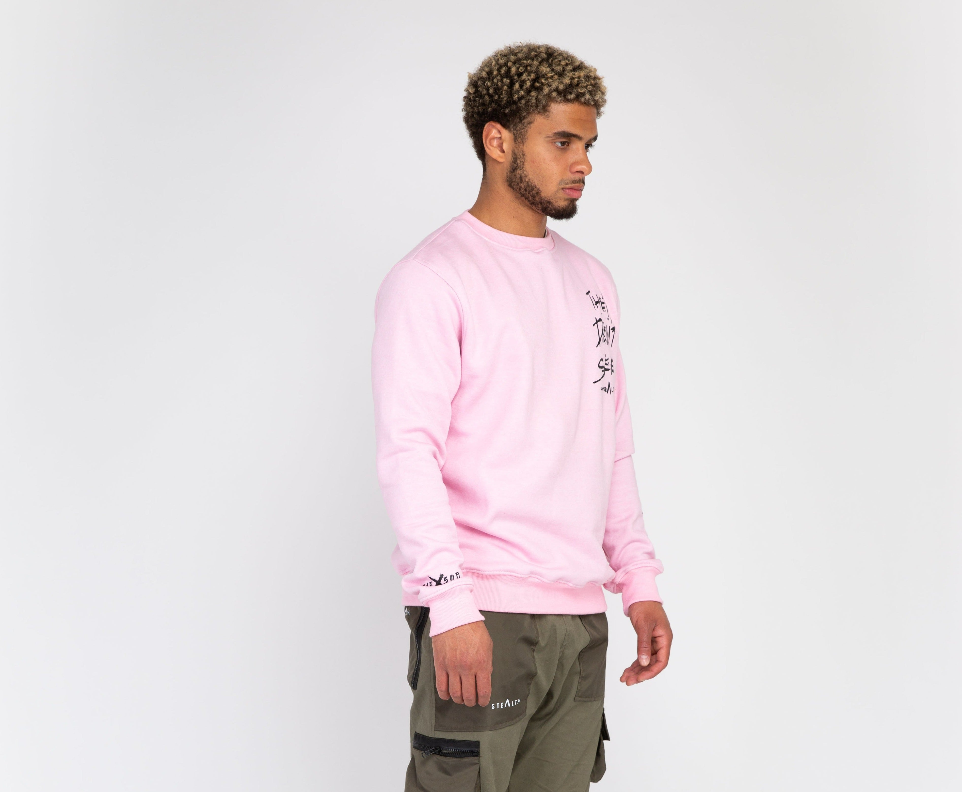 They Don't See Sweatshirt ( Dusty Pink)