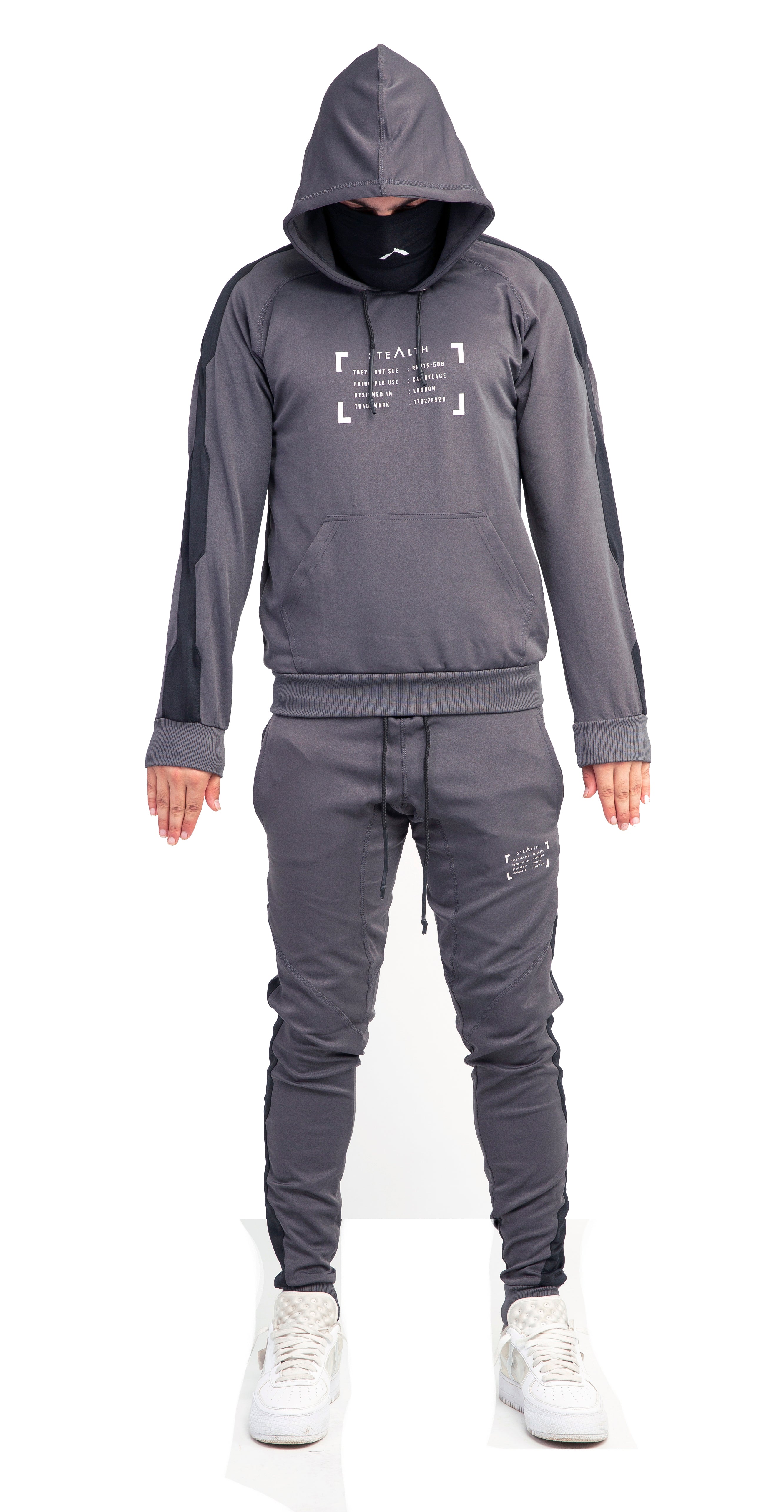 Damage Control Facemask Tracksuit (Charcoal Grey) | Stealth London