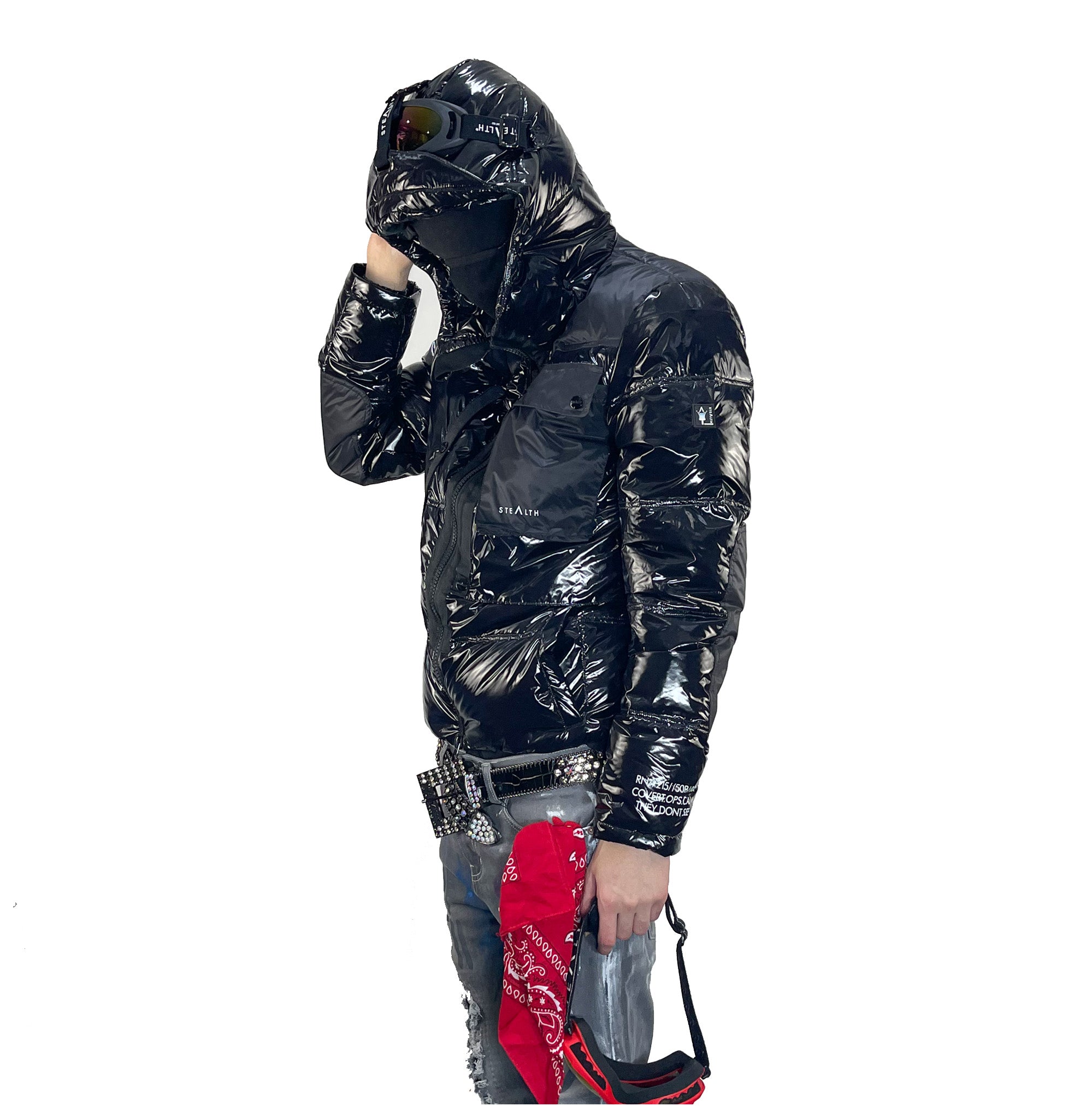 Summit Goggle Puffa Jacket  Black/Black