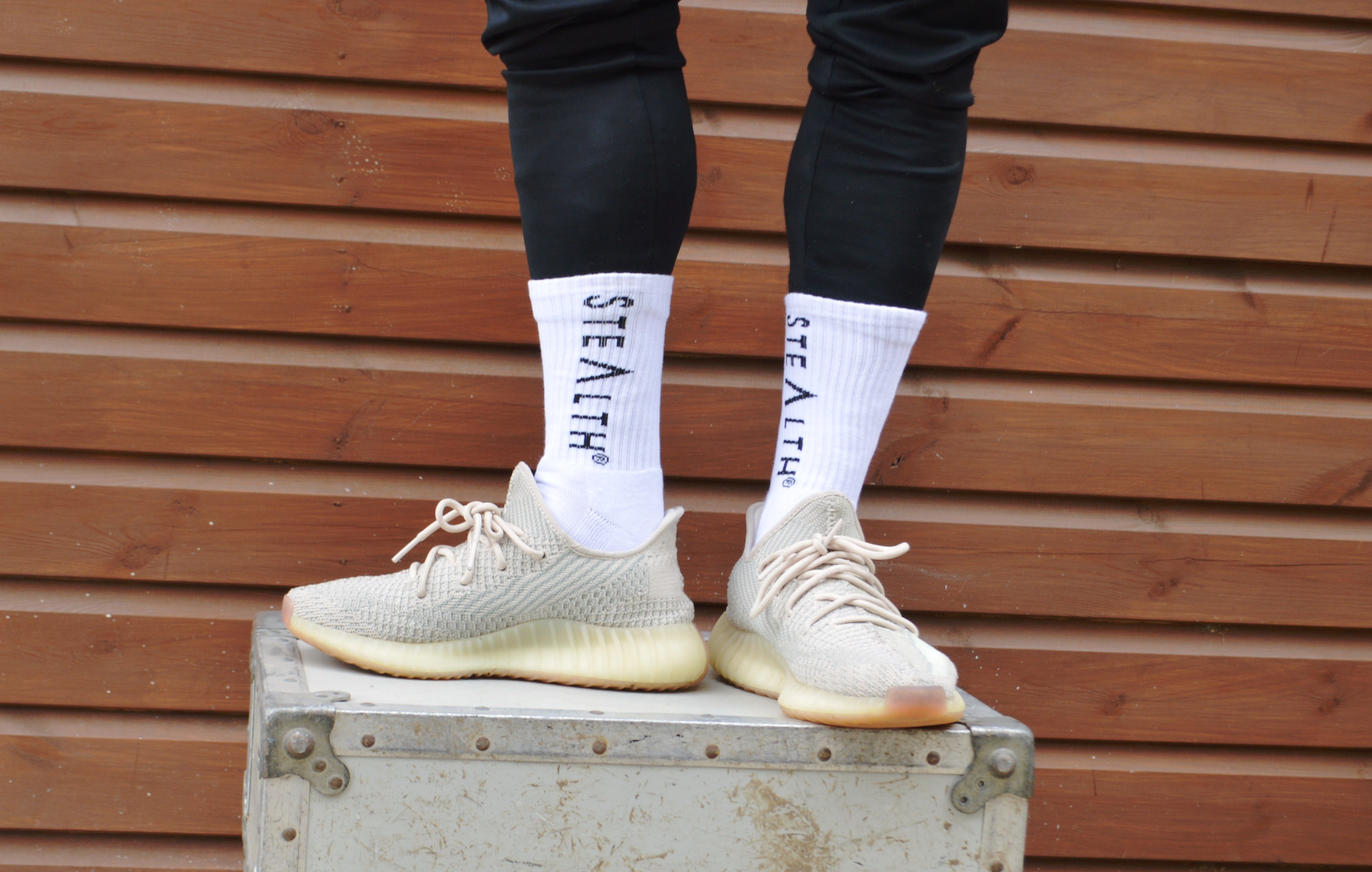 Stealth Logo Socks (White)