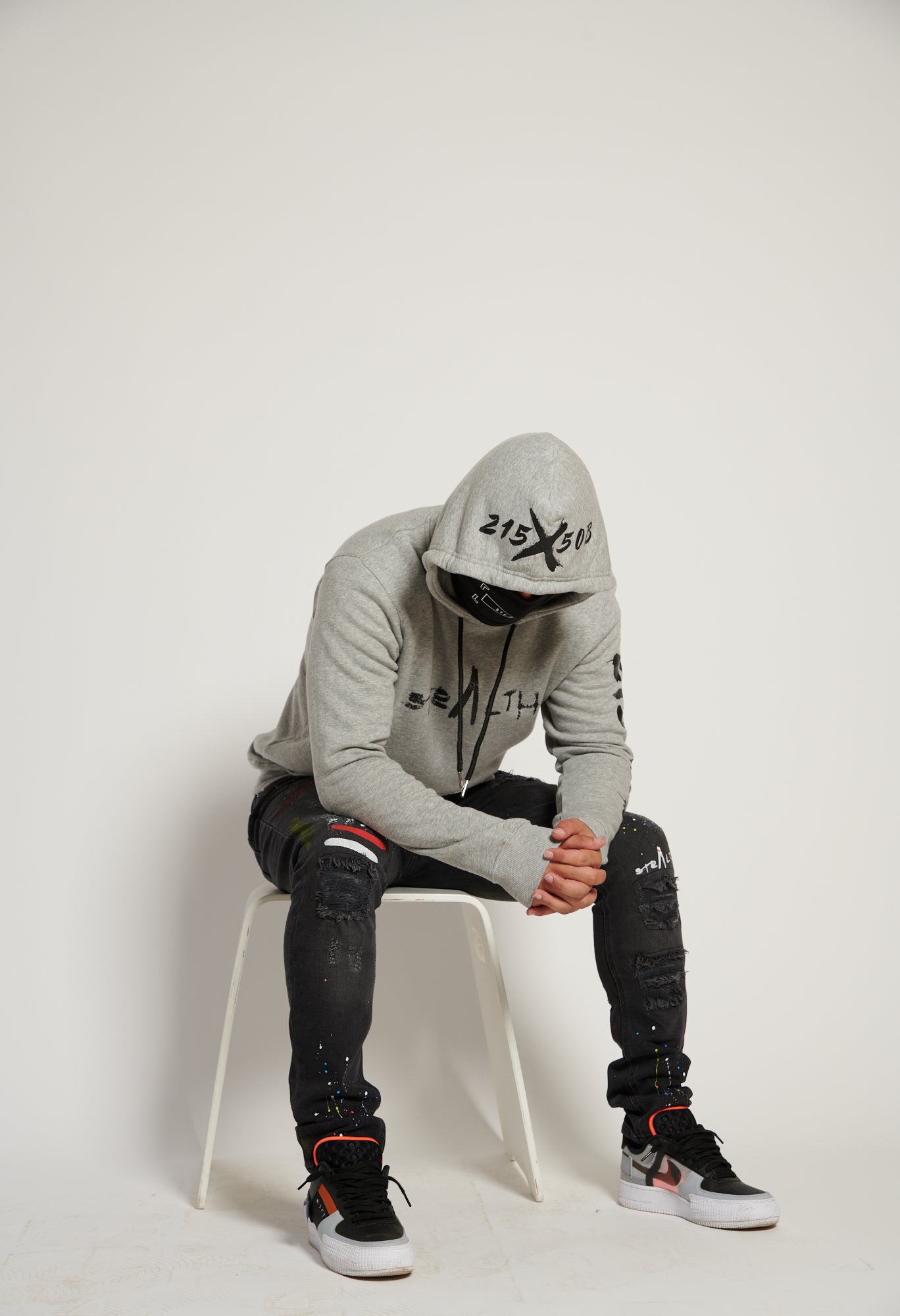 215X50B Hoody (Heather Grey/Black)