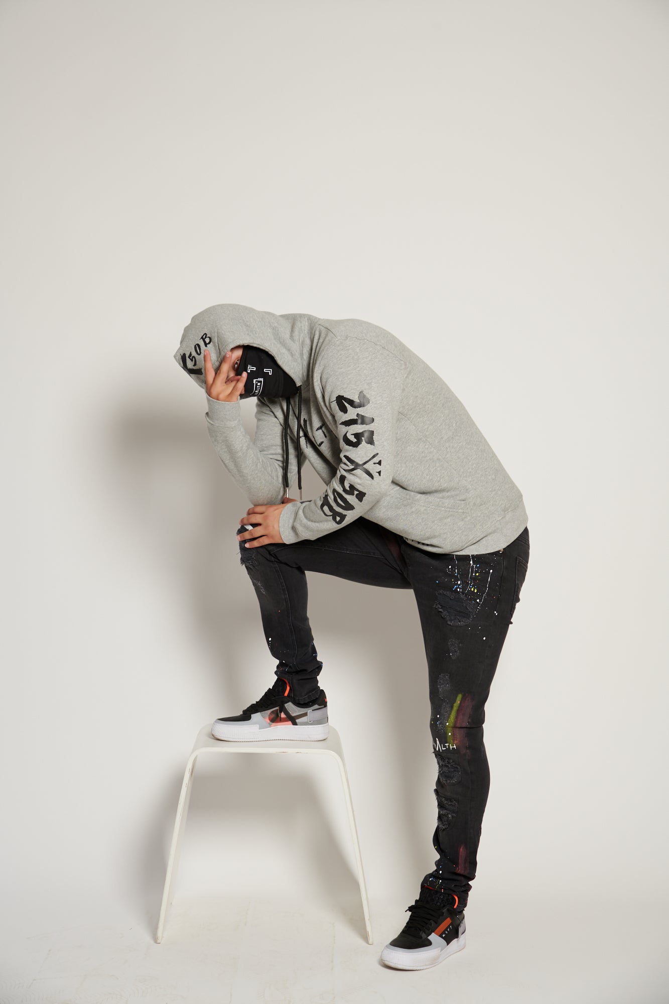 215X50B Hoody (Heather Grey/Black)