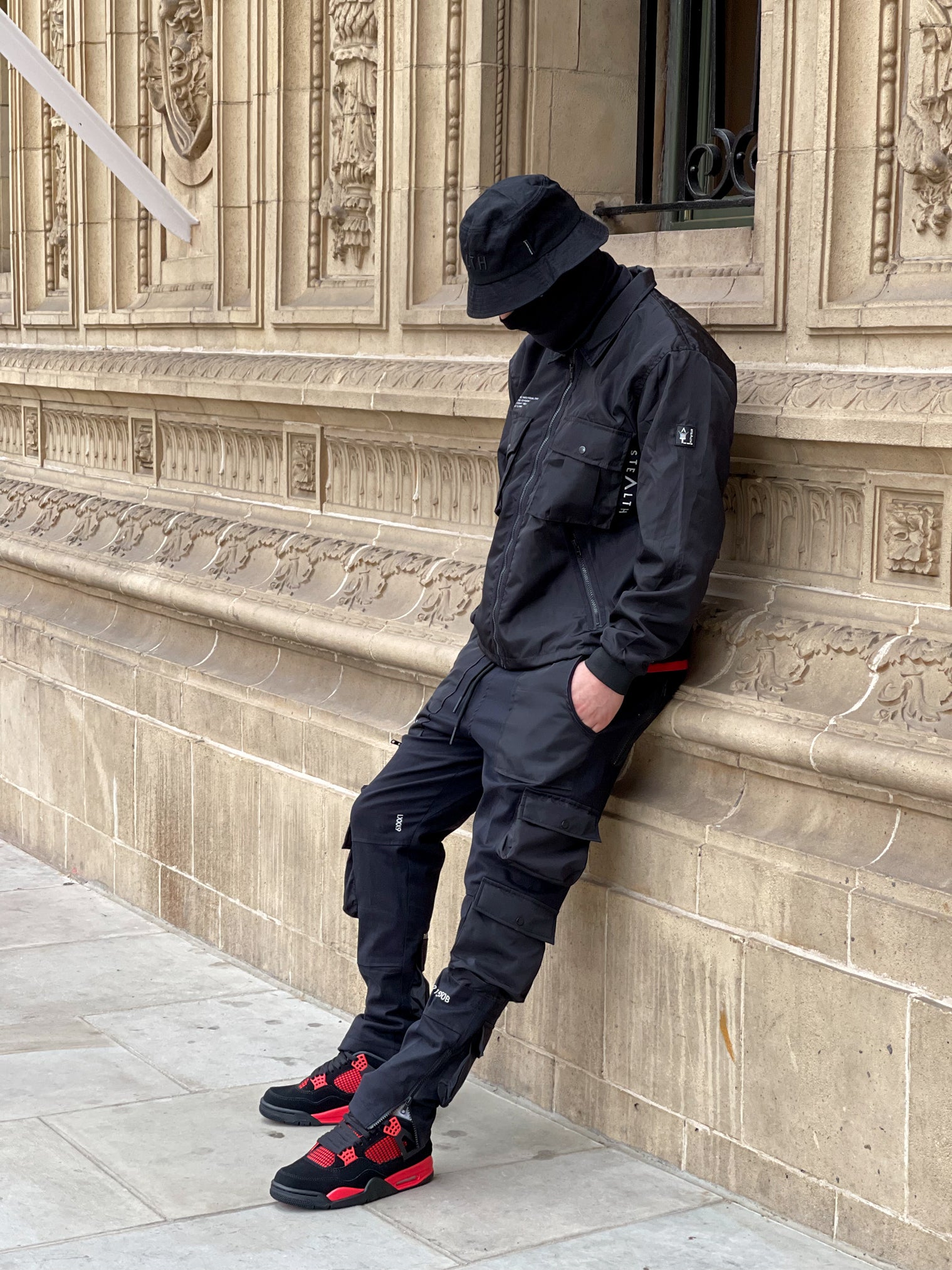 Cargo Tracksuit Black Stealth London