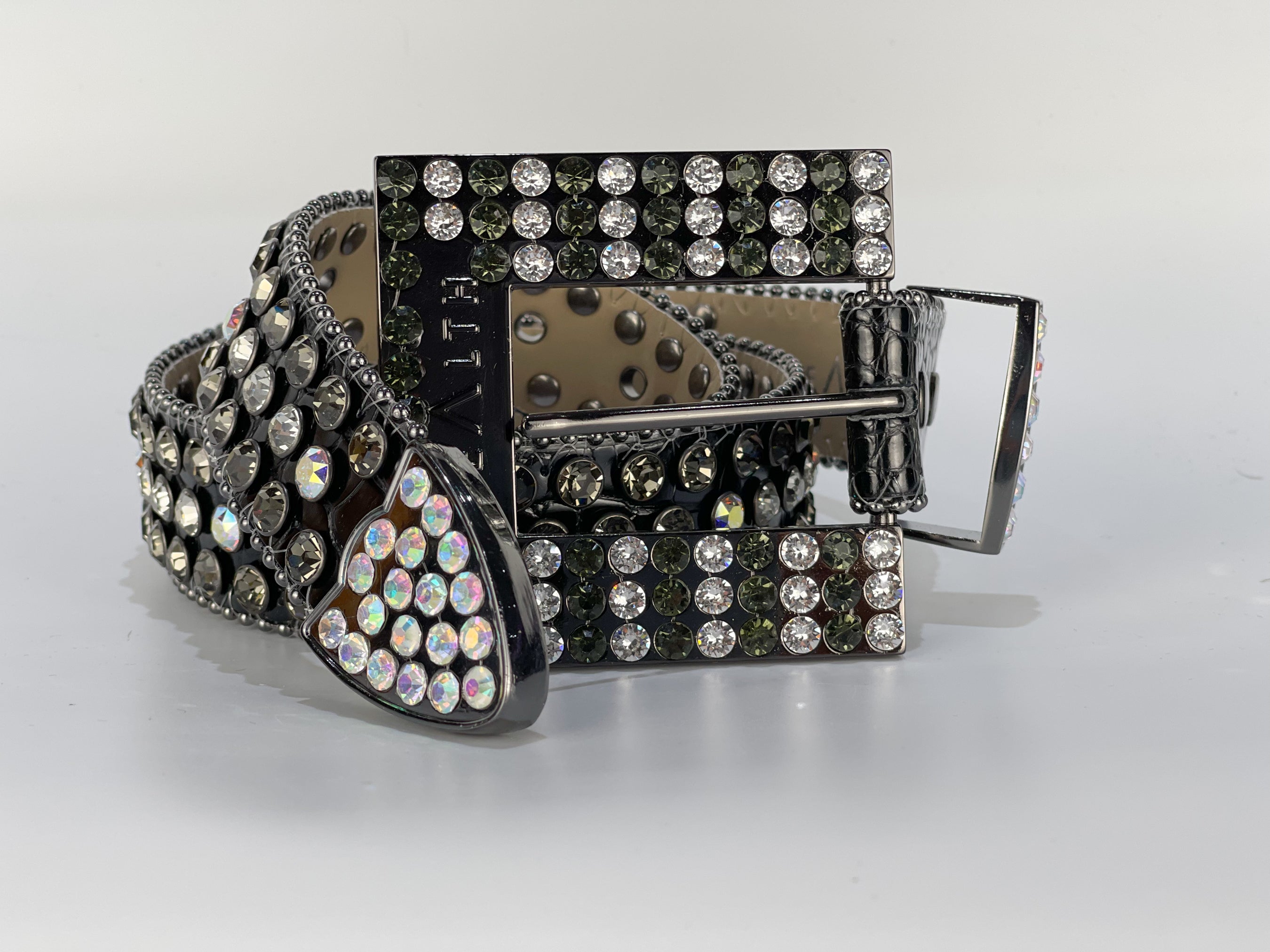 Leather Embellished Belt (Black)