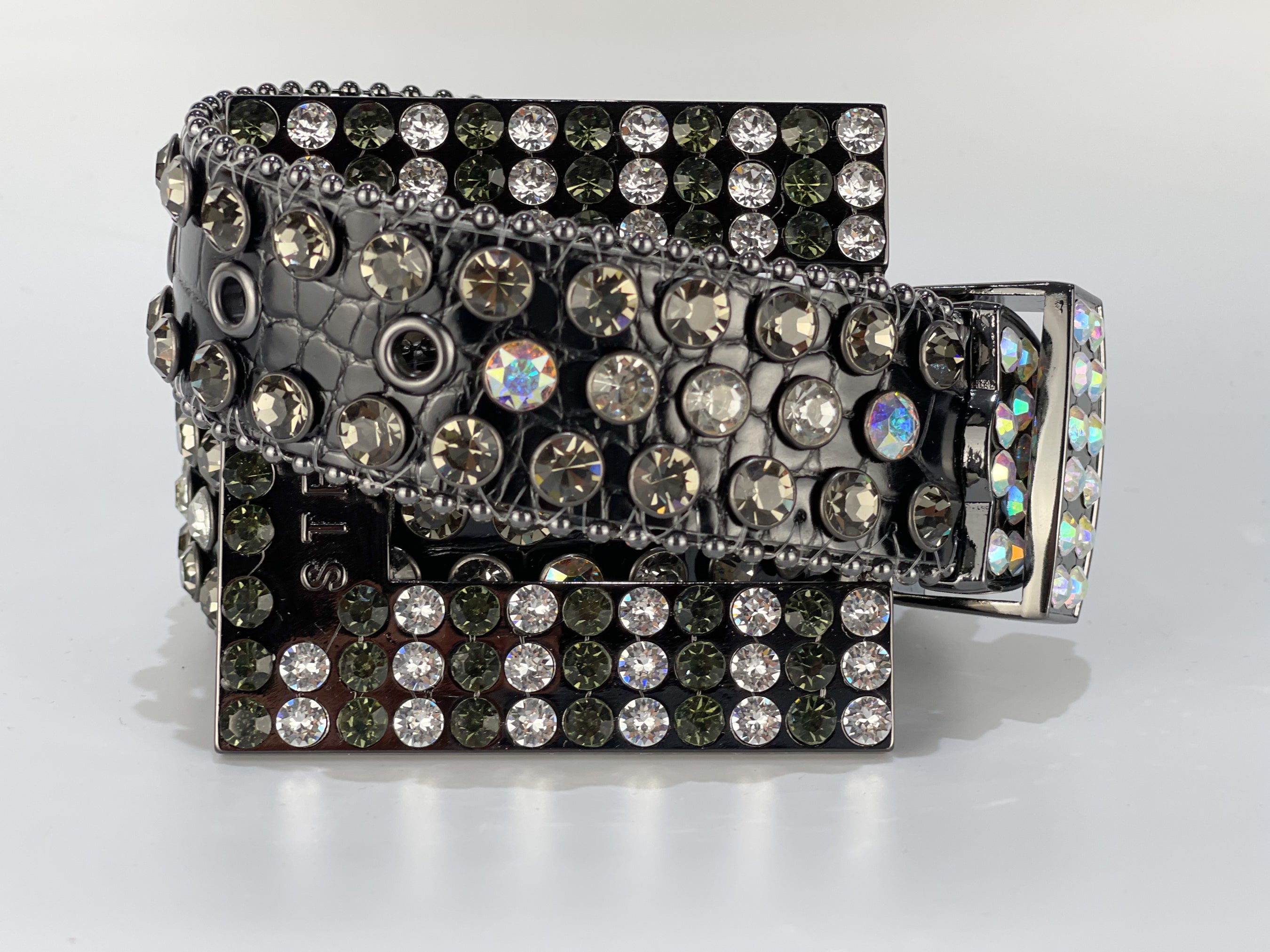 Leather Embellished Belt (Black)